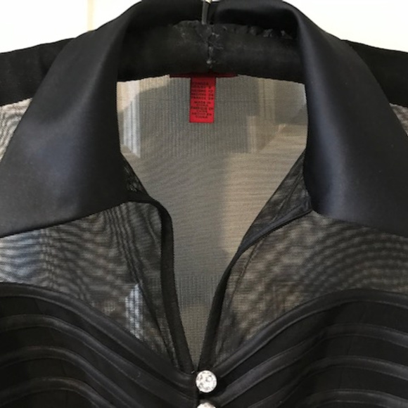 JS Collection Black Evening Top - Picture 3 of 5